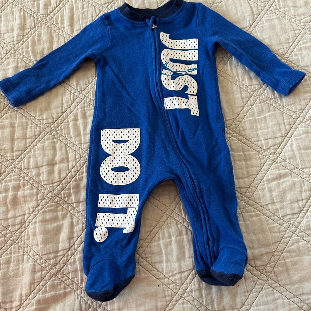 Nike Blue Footies One Piece Just Do It